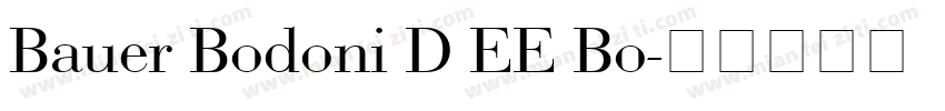 Bauer Bodoni D EE Bo字体转换